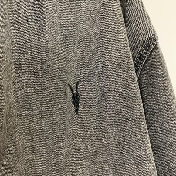 Men’s Allsaints Burlington Long Sleeve Denim Shirt Designer Size XXL - Picture 2 of 5